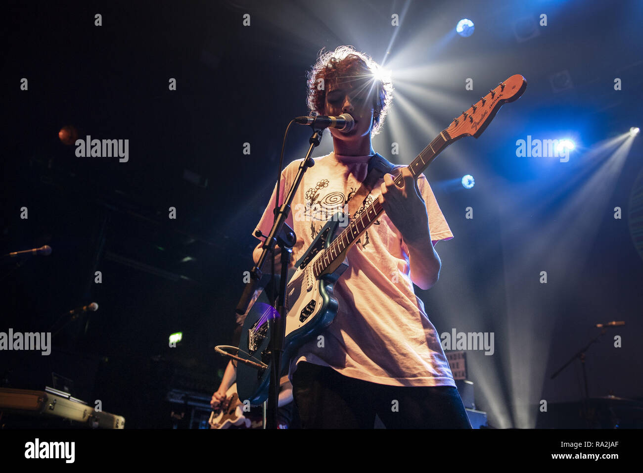Calpurnia, fronted by 'Stranger Things' actor Finn Wolfhard, perform a sold out show at Koko  Featuring: Finn Wolfhard, Calpurnia Where: London, United Kingdom When: 29 Nov 2018 Credit: Simon Reed/WENN.com Stock Photo