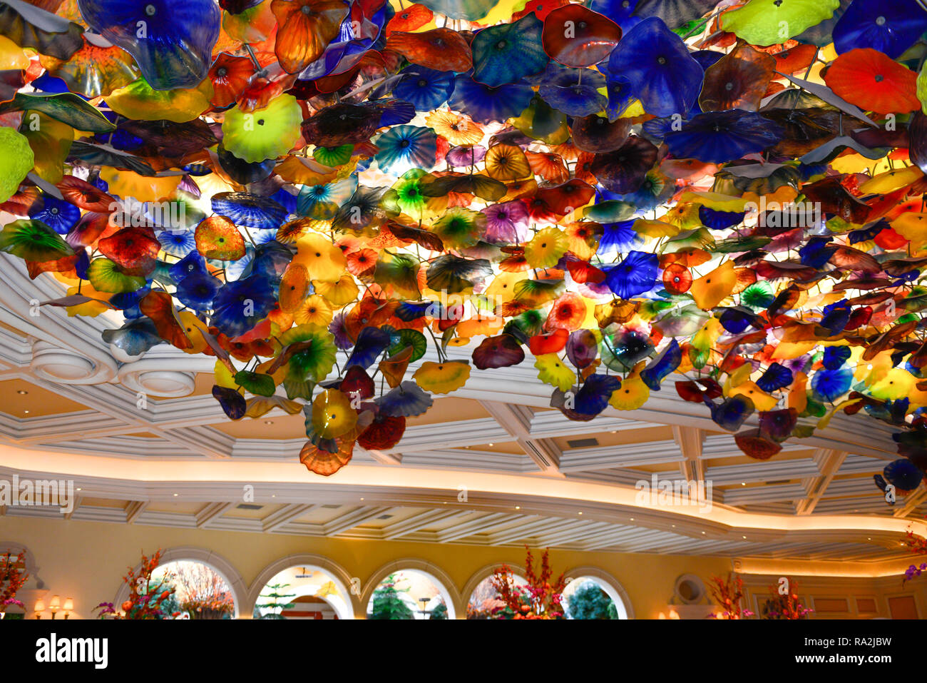 Bellagio Glass Ceiling Stock Photos Bellagio Glass Ceiling Stock
