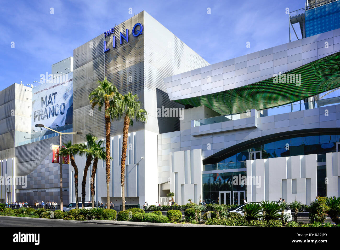 The modern Linq Hotel and Casino and indoor shopping promenade on the Las Vegas Strip in Las Vegas, NV Stock Photo