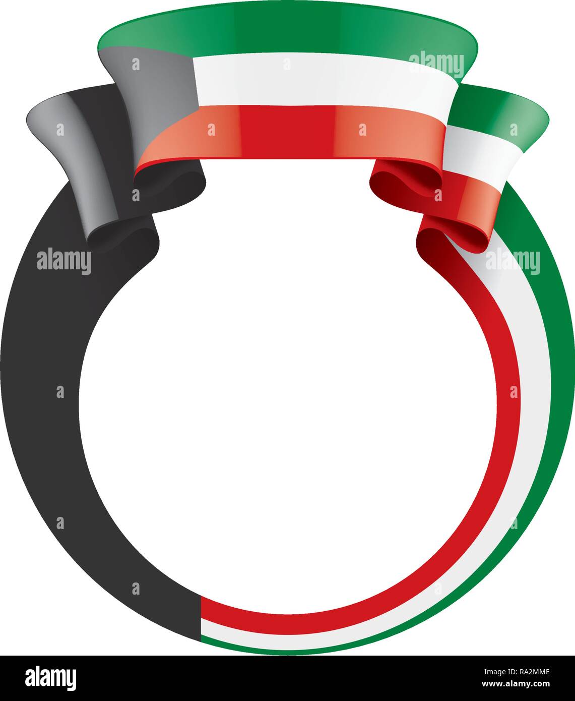Kuwait flag, vector illustration on a white background Stock Vector ...