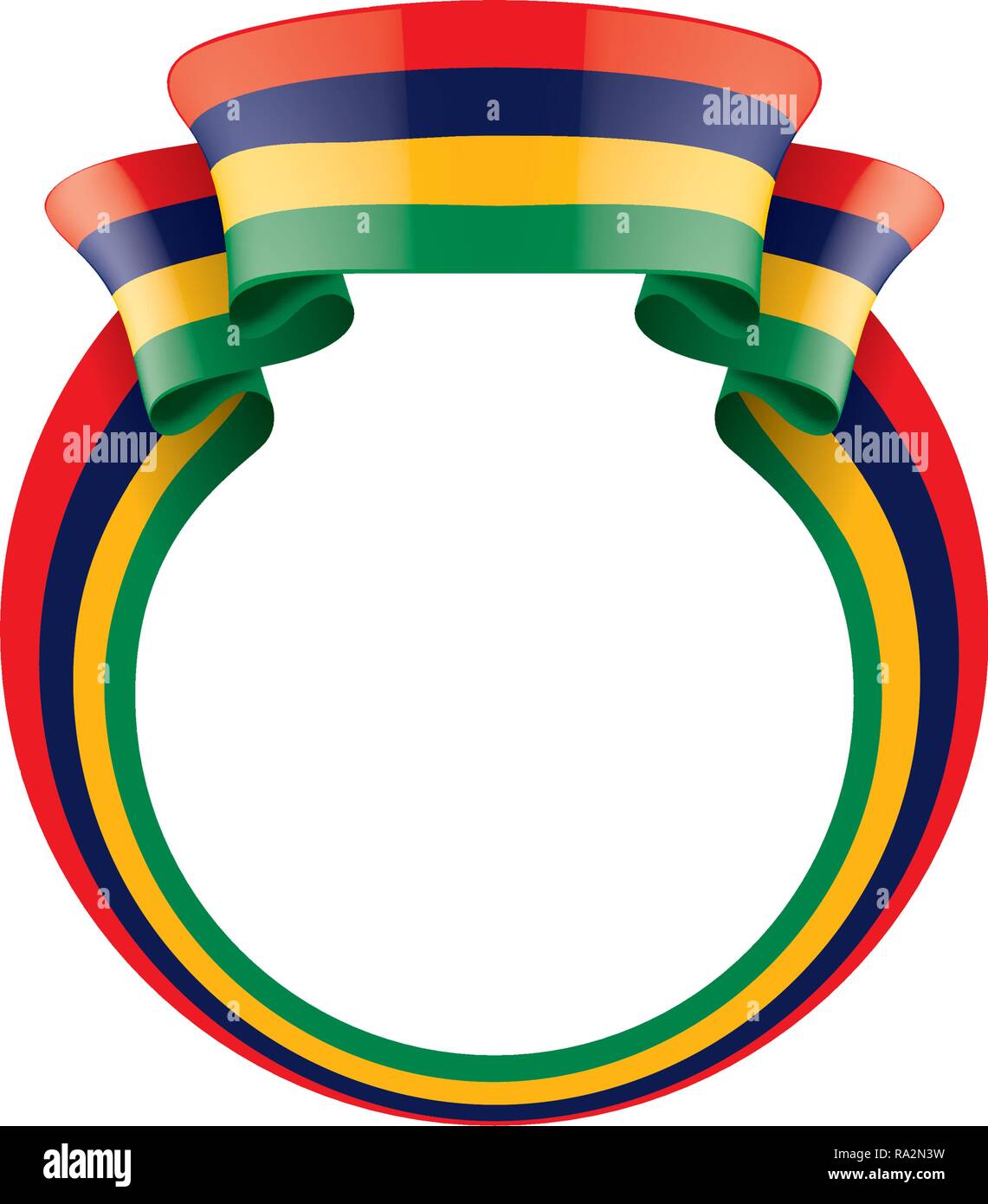 Mauritius flag, vector illustration on a white background Stock Vector ...