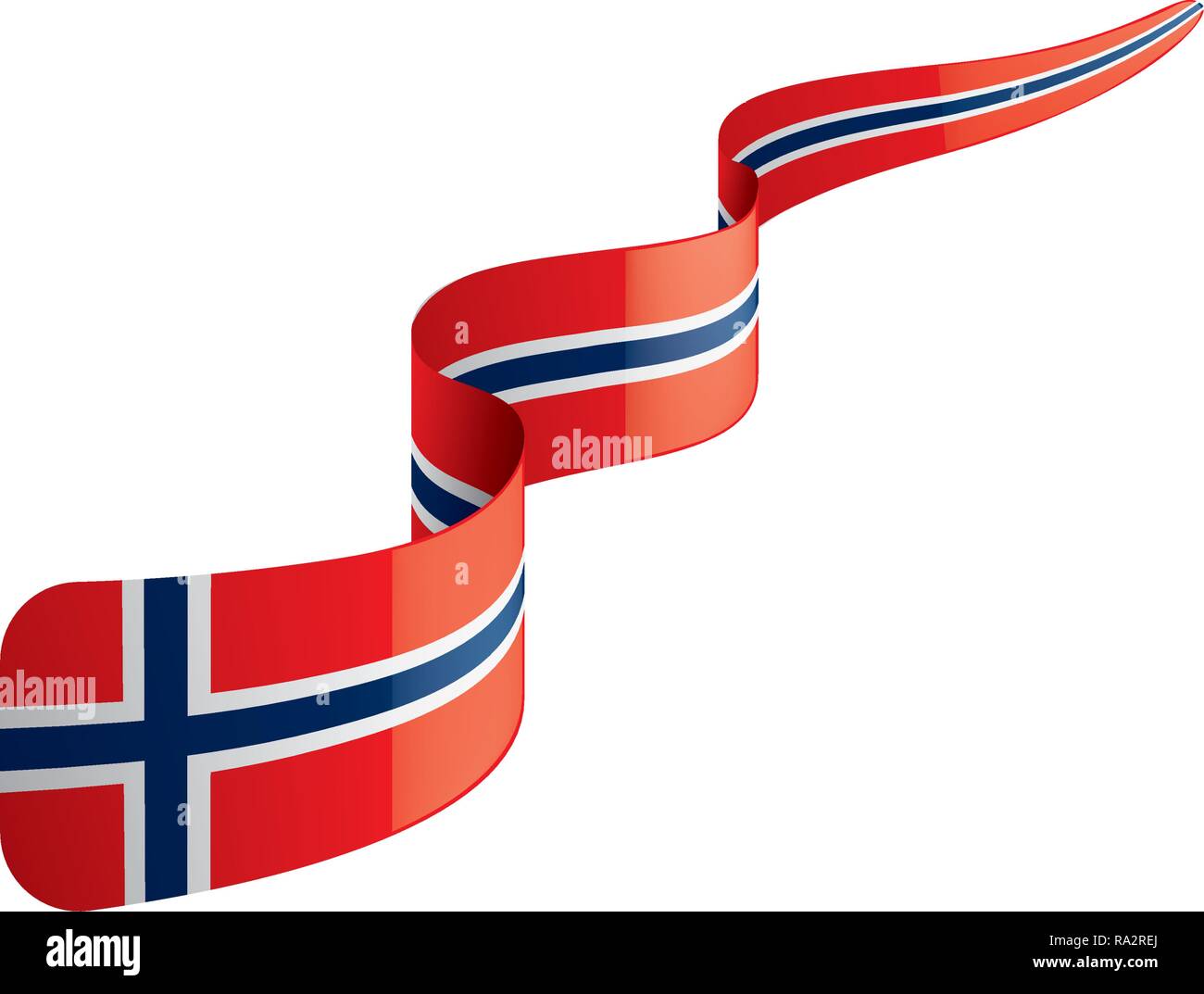 Norway flag, vector illustration on a white background Stock Vector ...