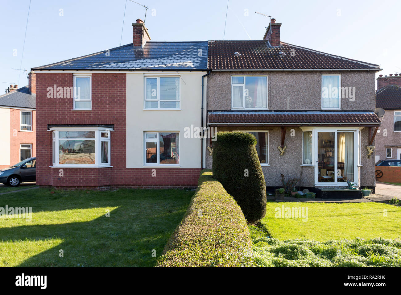 Exterior wall insulation with slip brick cladding Stock Photo Alamy