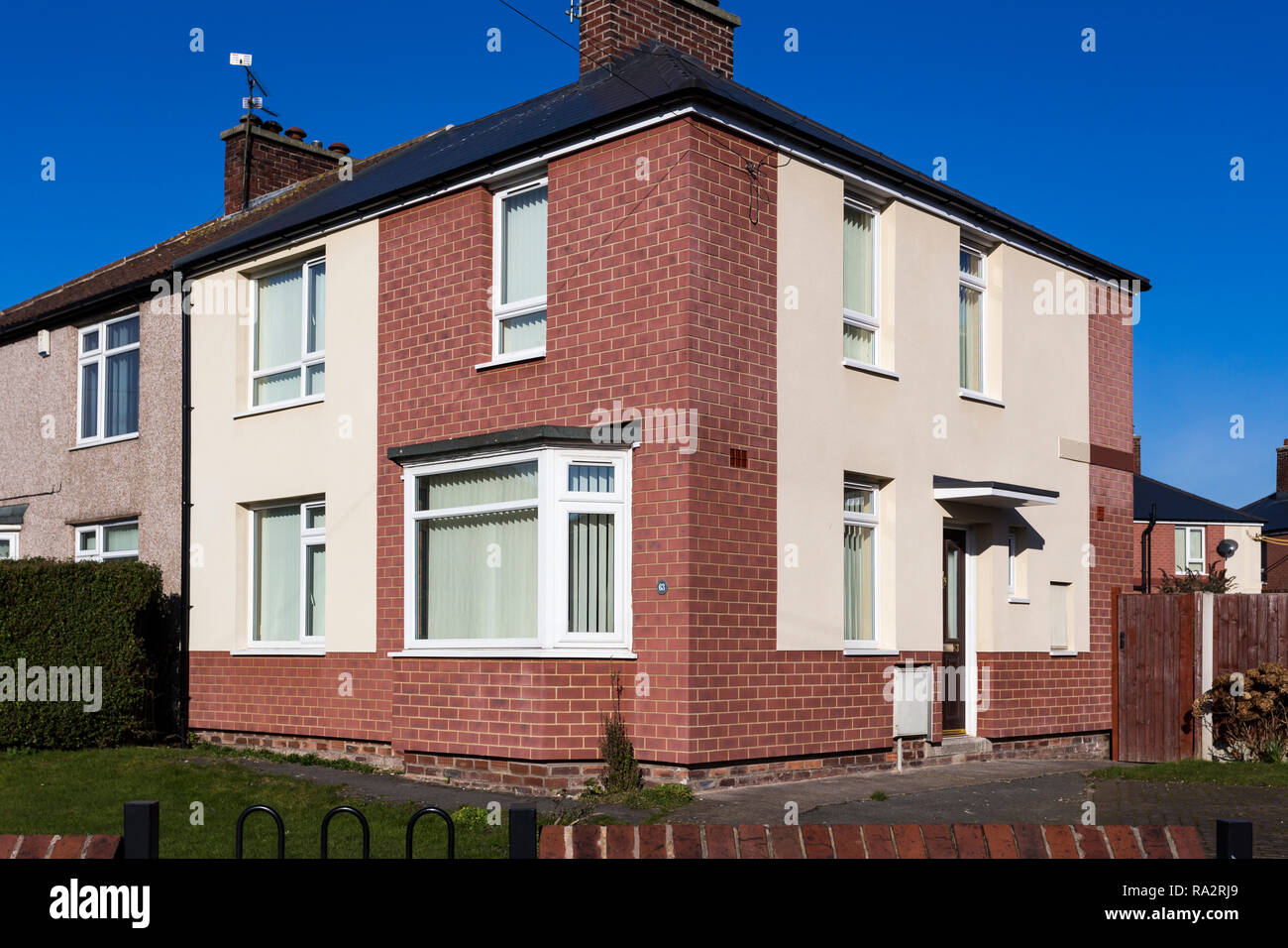 Exterior wall insulation with slip brick cladding Stock Photo Alamy