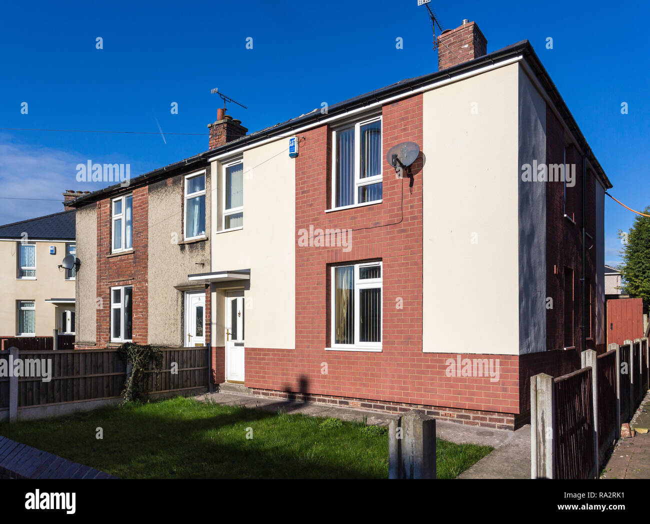 Exterior wall insulation with slip brick cladding Stock Photo Alamy
