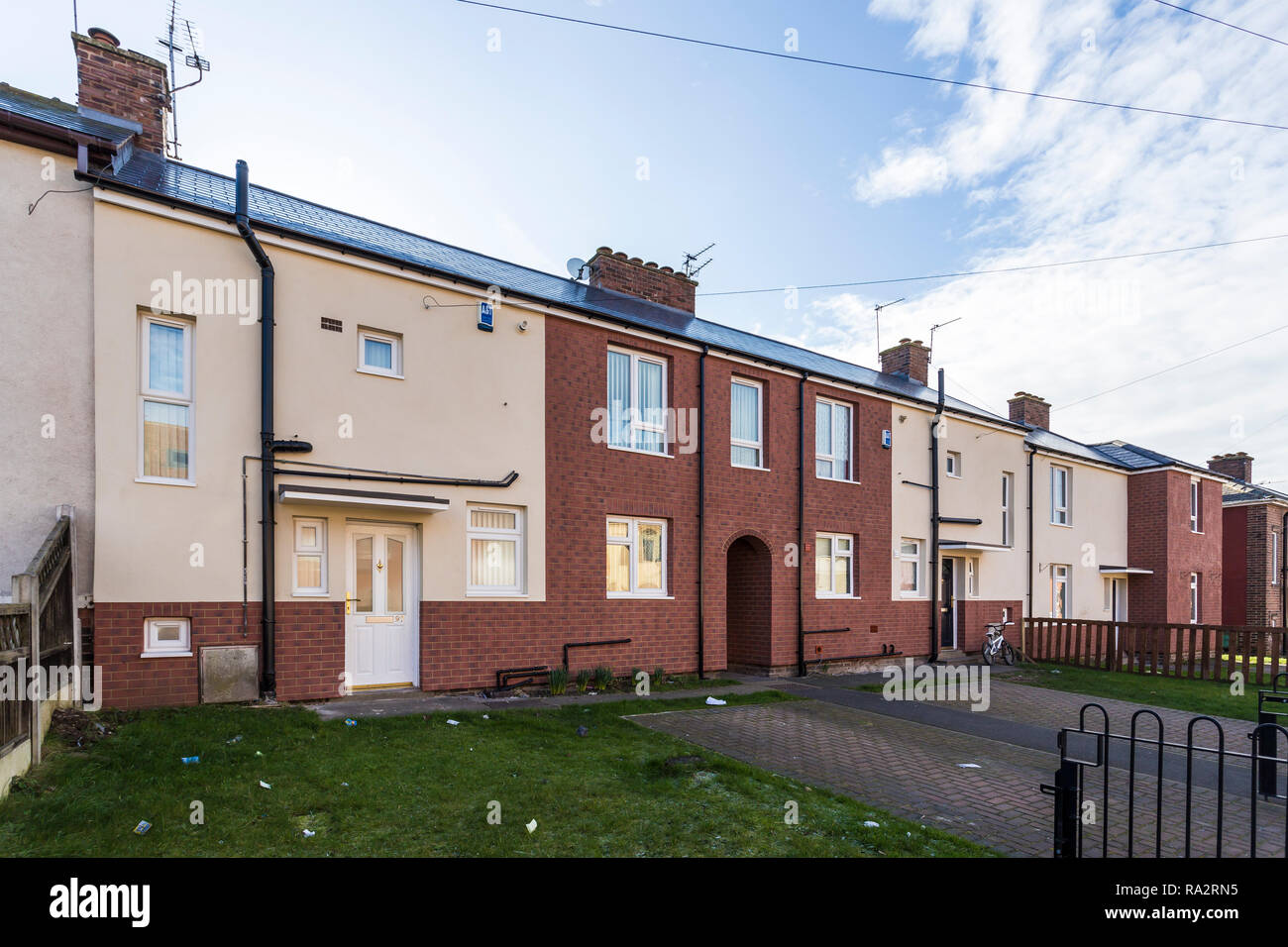 Exterior wall insulation with slip brick cladding Stock Photo Alamy