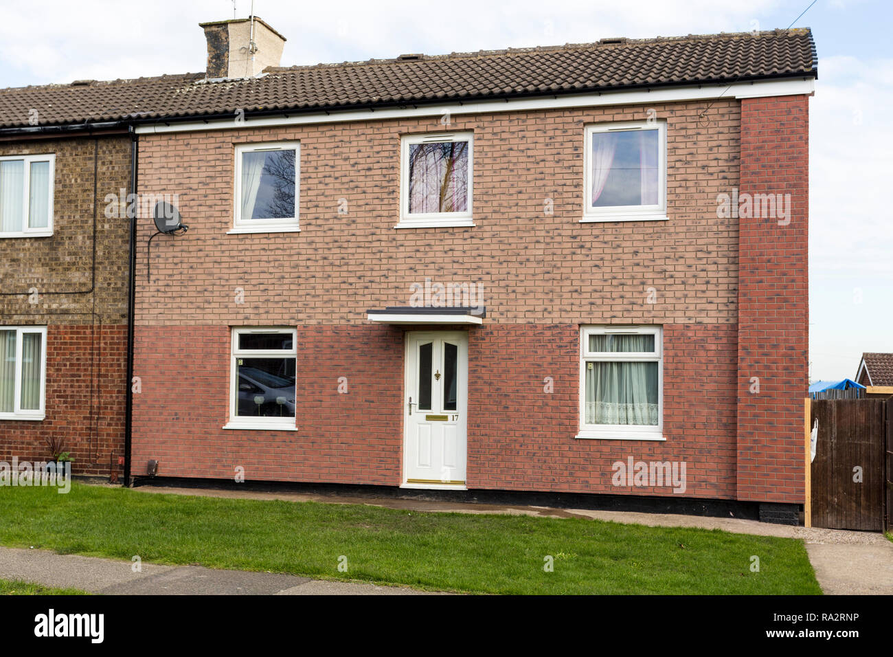 Exterior wall insulation with slip brick cladding Stock Photo Alamy