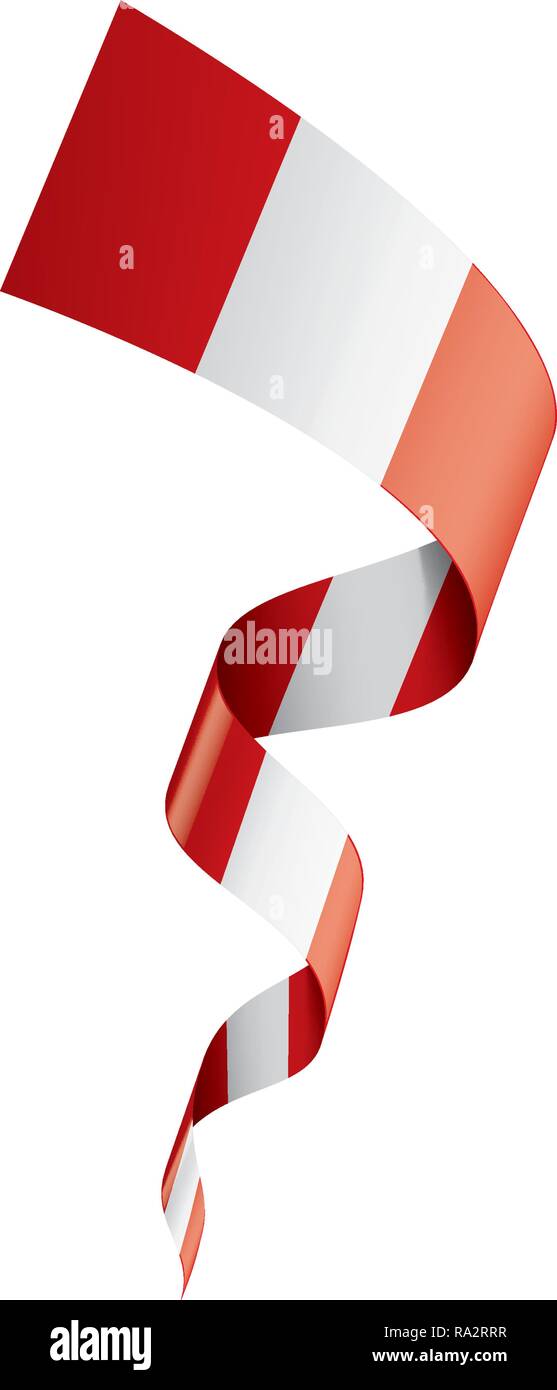 Peru flag, vector illustration on a white background Stock Vector Art