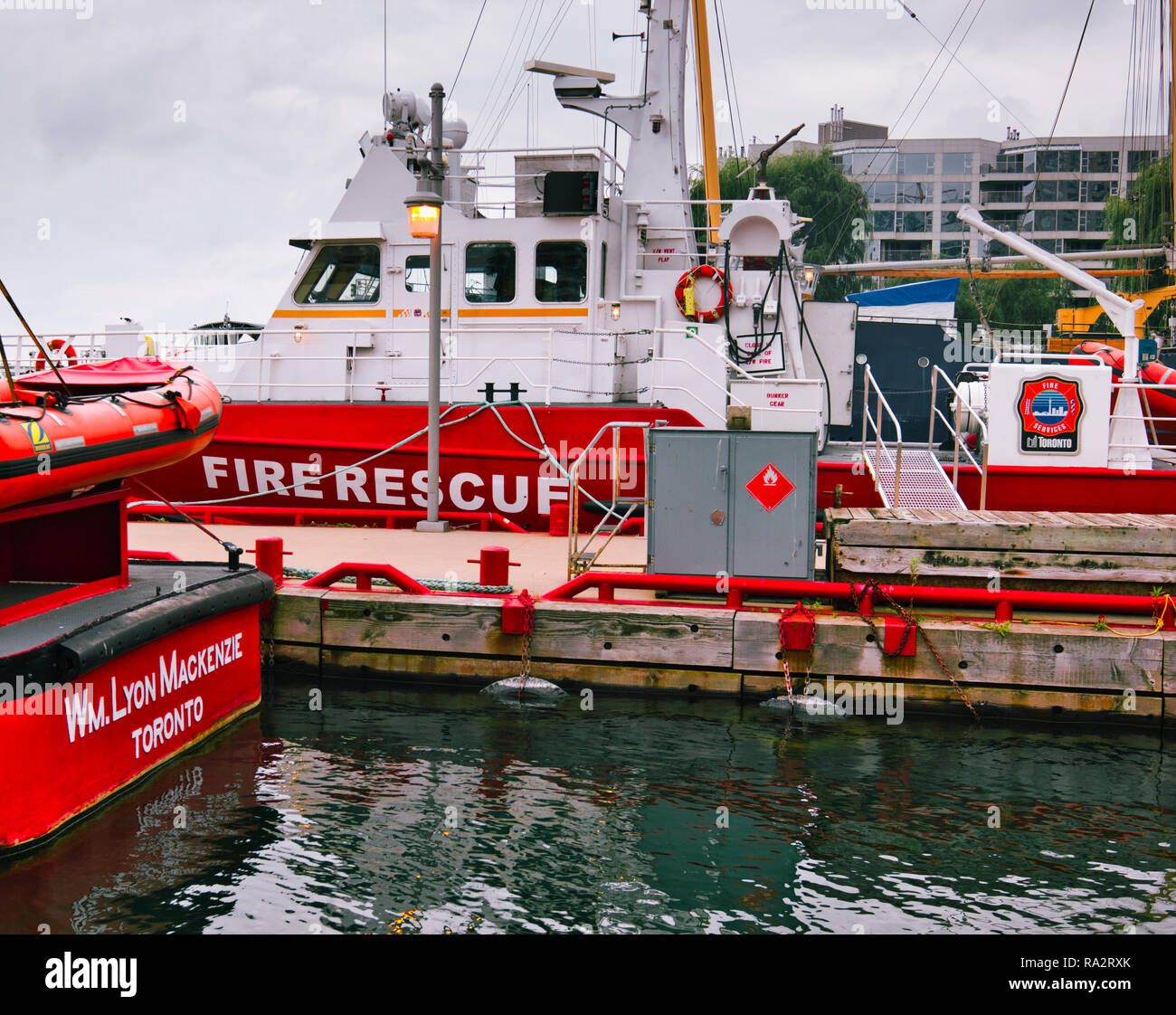 Fire boats of the Toronto fire service including the William Lyon Mackenzie, Toronto, Ontario, Canada Stock Photo