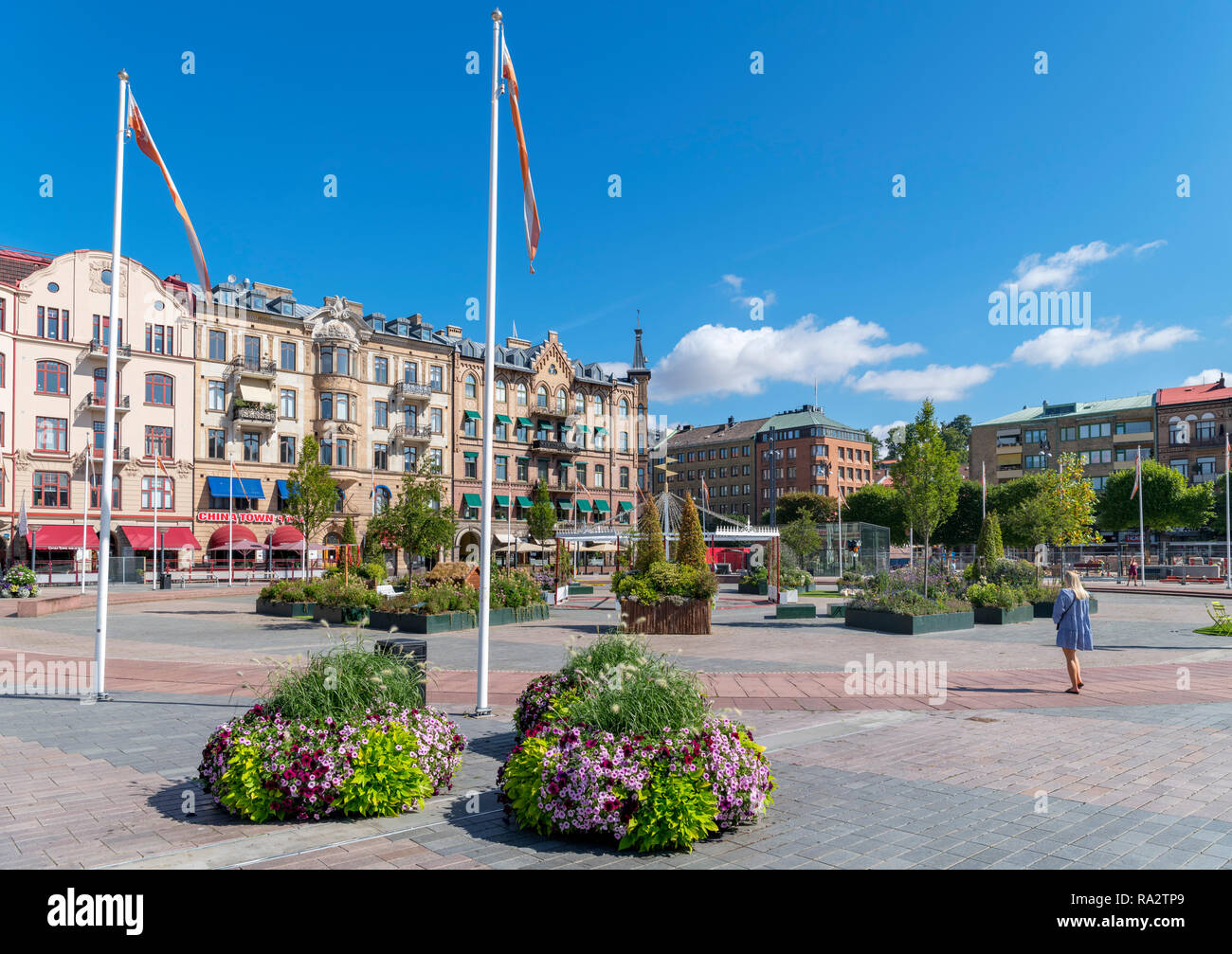 Sundstorget, a square in the city centre, Helsingborg, Scania, Sweden Stock Photo
