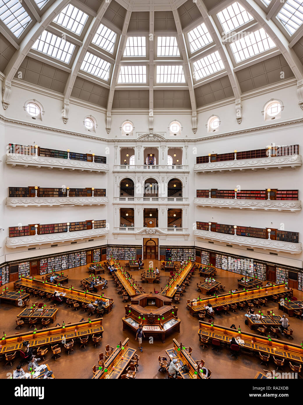 The La Trobe Reading Room at the State Library of Victoria in Melbourne Stock Photo