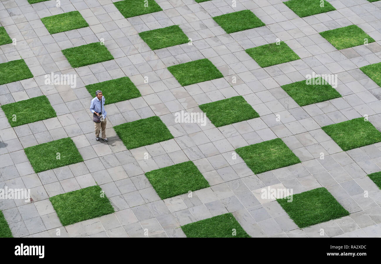Landscaping at the Shrine of Remembrance in Melbourne. Stock Photo