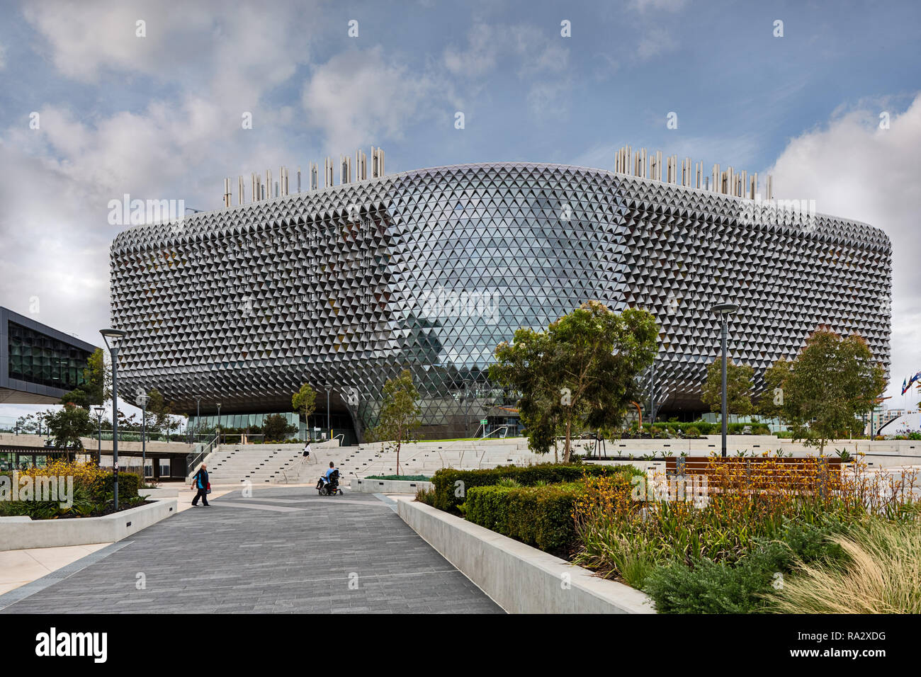 SAHMRI Building in Adelaide. The South Australian Health and Medical Research Institute Stock Photo