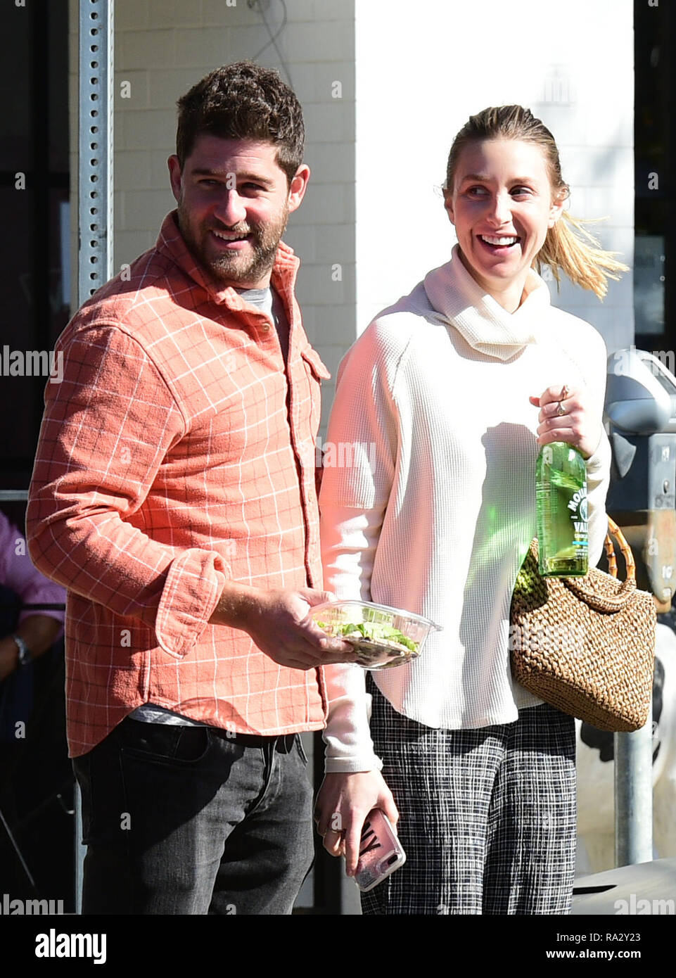 Whitney Port and husband Tim Rosenman are all smiles during a lunch date  Featuring: Whitney Port,
