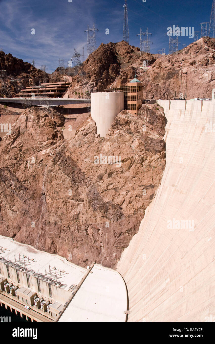 Hoover Dam, located near Las Vegas, supplies electricity to Nevada