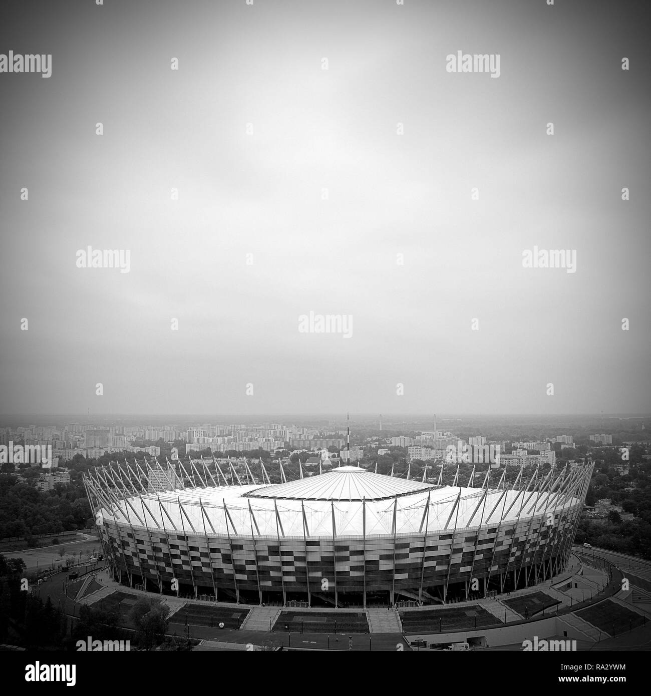 Polska , Mazowsze , Warszawa , Stadion Narodowy , PGE Narodowy Arena Poland , Mazovia , Warsaw , panoramic view of the national stadium PGE Narodowy Arena Stock Photo