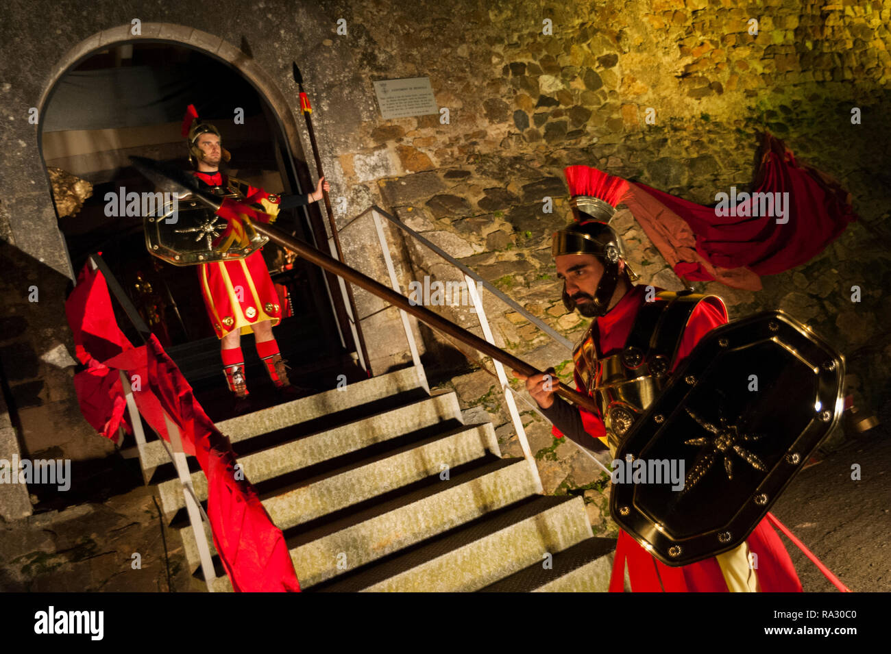 Brunyola, Girona, Italy. 30th Dec, 2018.  The town of Brunyola in Girona hosts the 37th edition of its traditional living crib with almost a kilometer of travel where more than 200 actors and technicians carry out a representation of different scenes and trades of the time. Charlie Perez/Alamy Live News Stock Photo