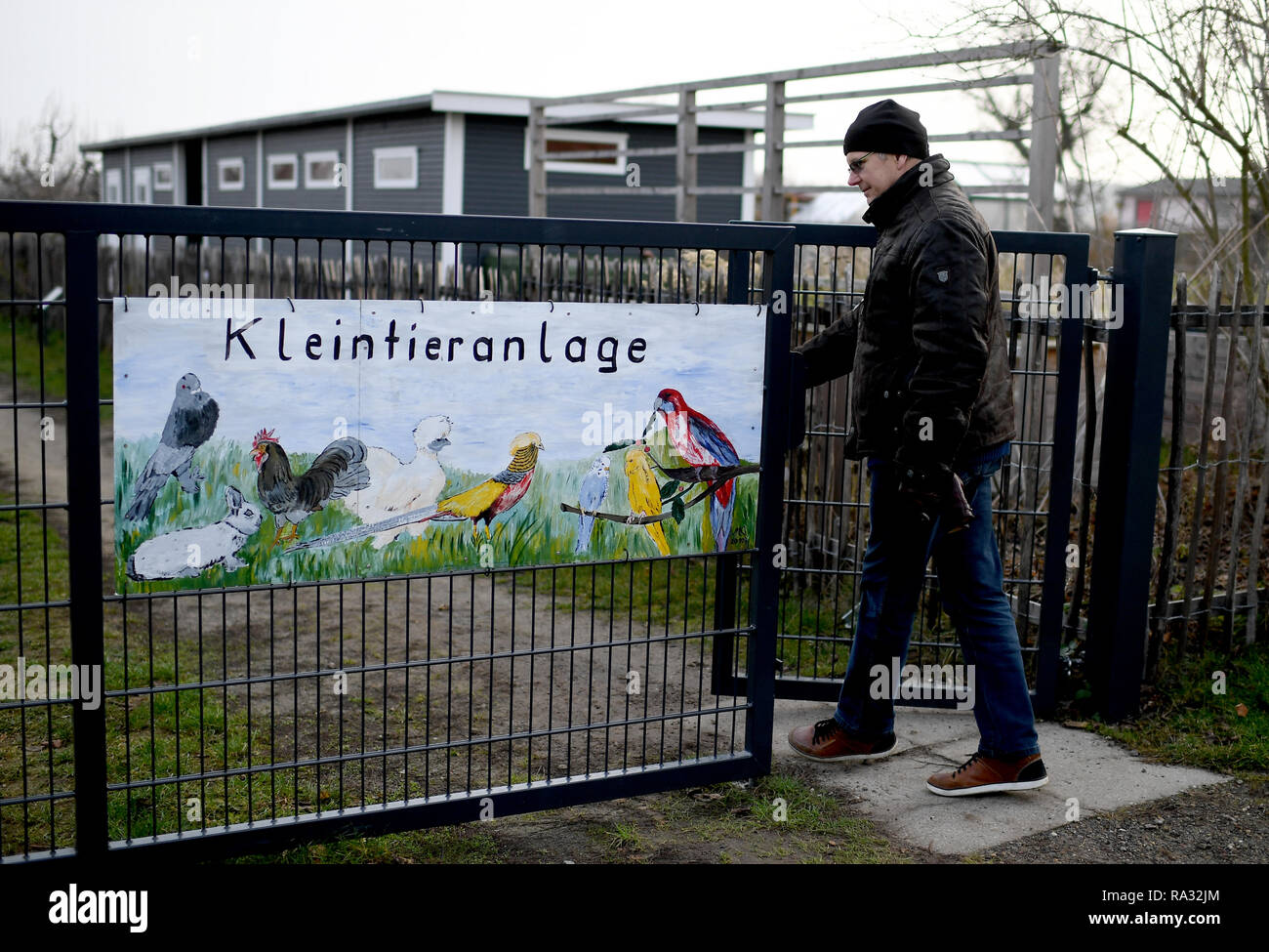 Berlin, Germany. 20th Dec, 2018. Burkhard Träder, chairman of the allotment garden 'Am Kienberg', walks through the park. Due to the housing shortage in large cities, allotment garden complexes are repeatedly being targeted by investors who want to build housing there. According to experts, allotment gardeners will have to become more flexible in the future if they are to maintain their facilities in conurbations in the long term. Credit: Britta Pedersen/dpa-Zentralbild/ZB/dpa/Alamy Live News Stock Photo