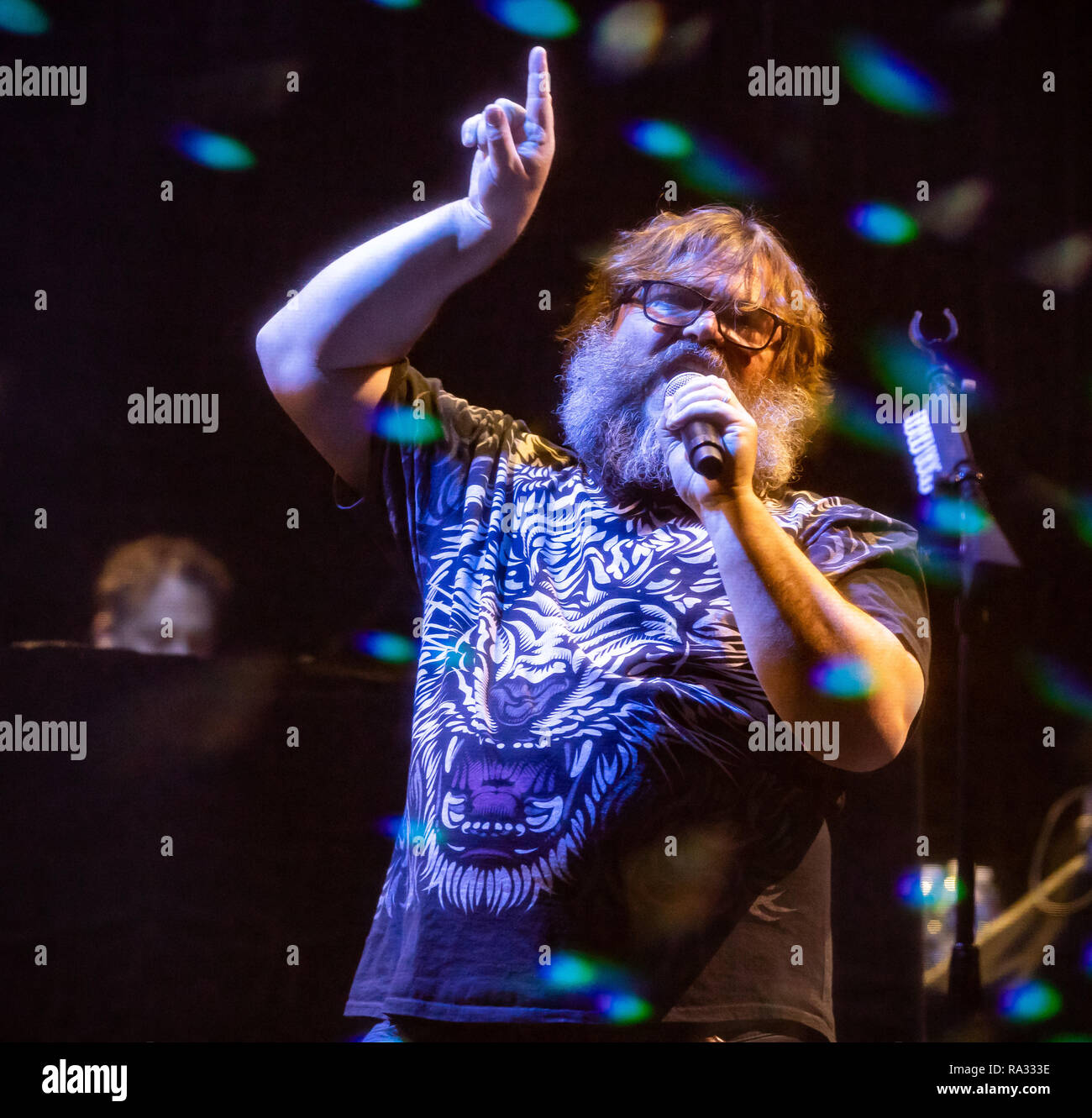 Clisson, France. 18th June, 2023. Jack Black with Tenacious D performing  live on stage during Hellfest Open Air Festival in Clisson, France on June  18, 2023. Photo by Julien Reynaud/APS-Medias/ABACAPRESS.COM Credit: Abaca