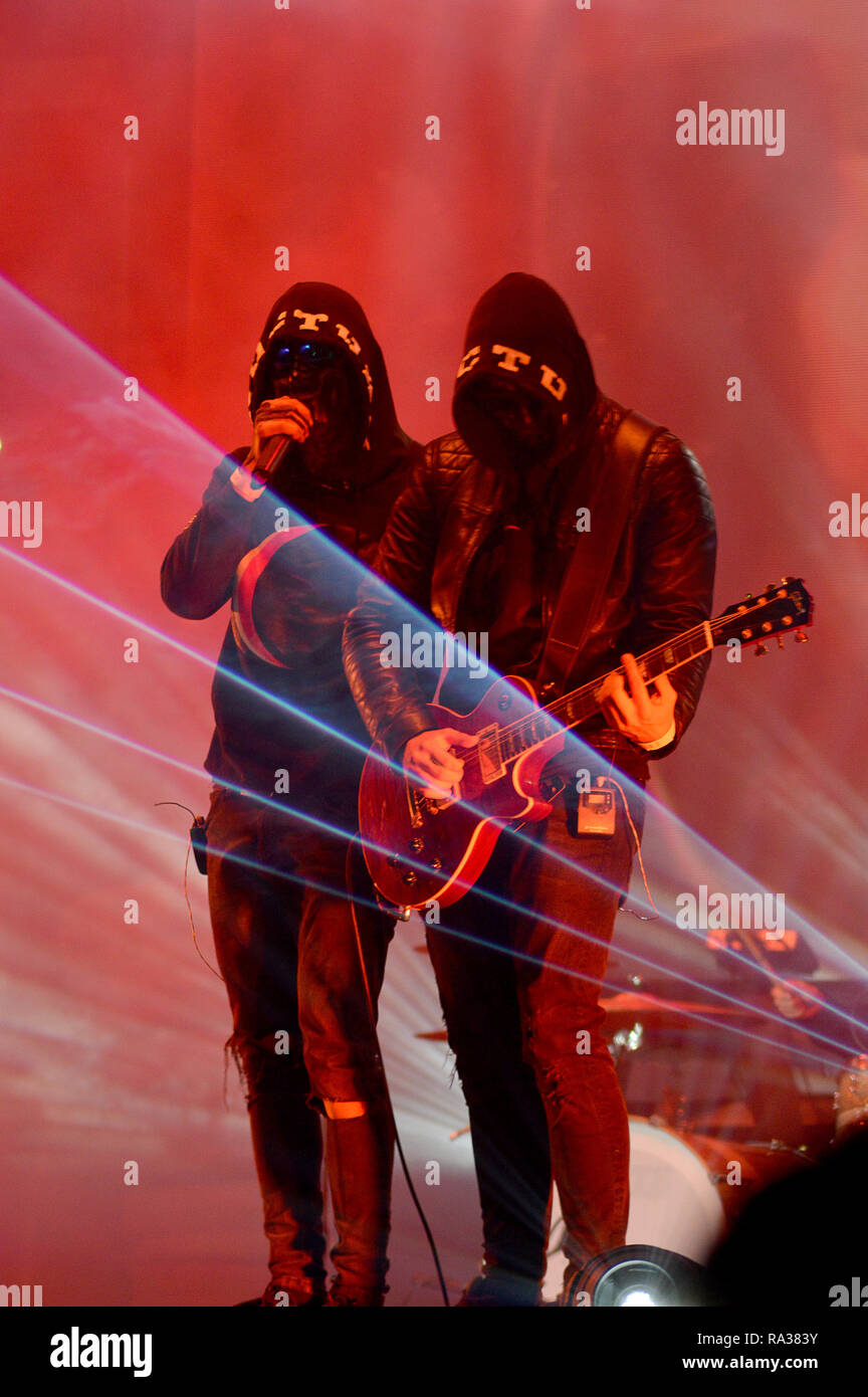 Bucharest, Romania. 31st Dec 2018. Carla's Dreams on stage at Piata