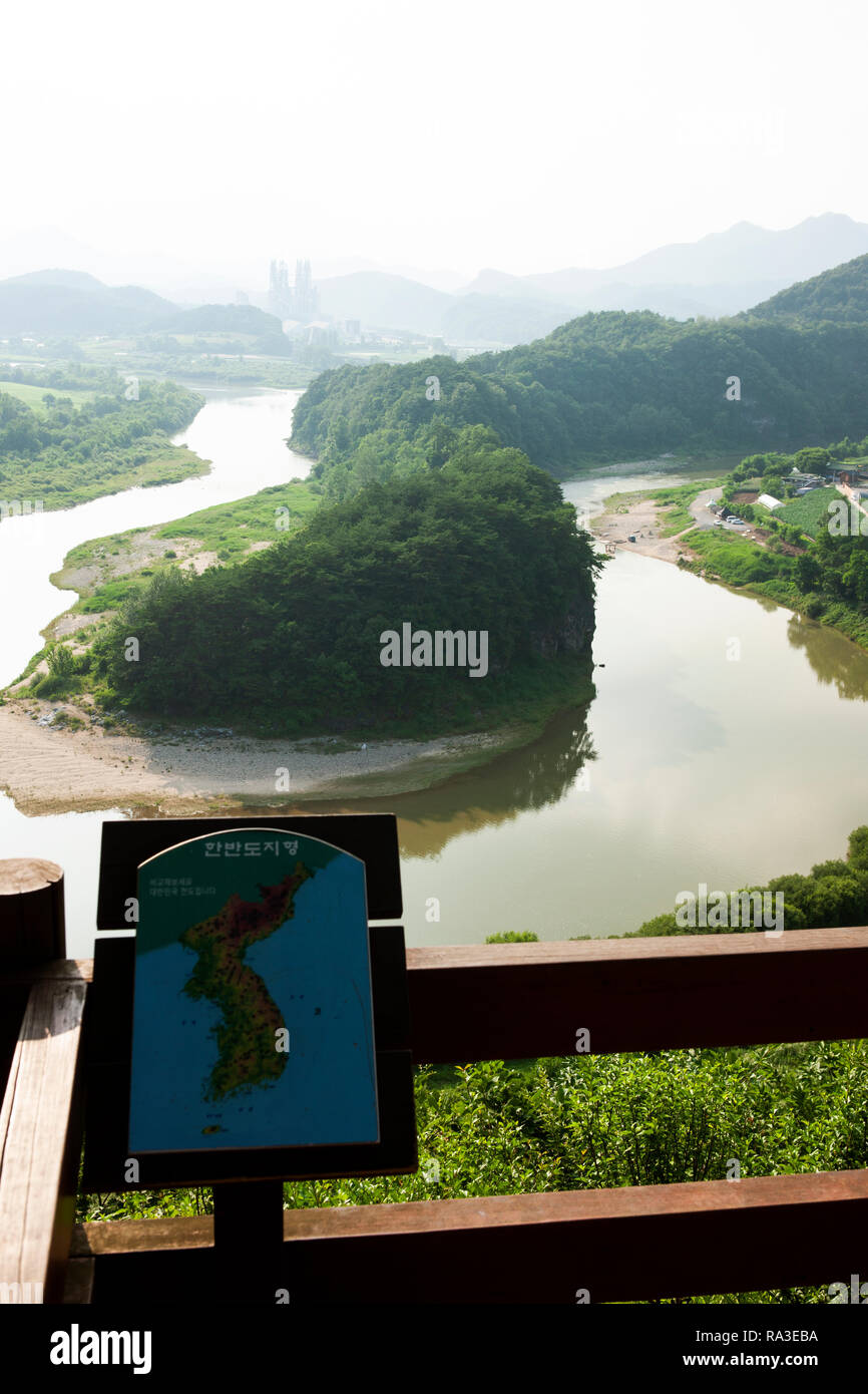 Topography of the Korean peninsula in Seonam village, Yeongwolgun