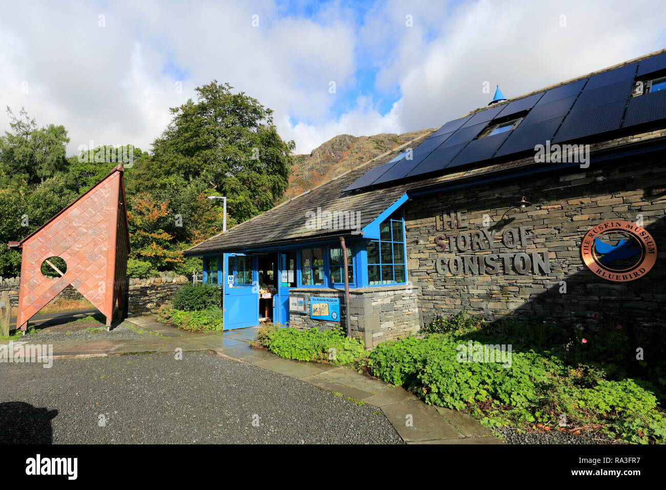 The Story of Coniston Museum, Coniston town, Lake District National Park, Cumbria, England, UK Stock Photo