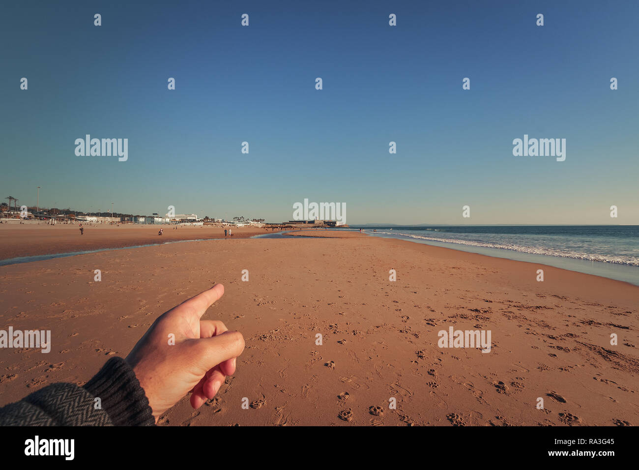 Lisbon beach carcavelos hi-res stock photography and images - Alamy