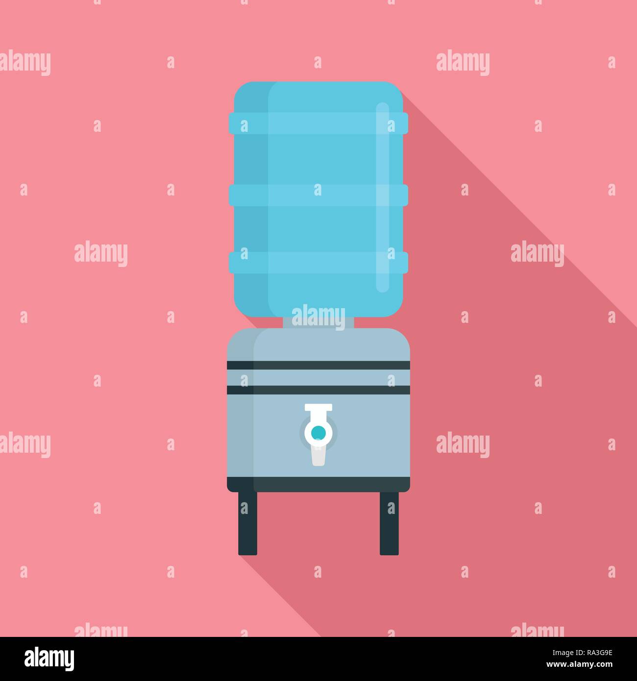 Water dispenser icon. Flat illustration of water dispenser vector icon
