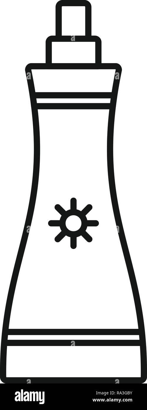 Sunscreen spray icon. Outline sunscreen spray vector icon for web ...