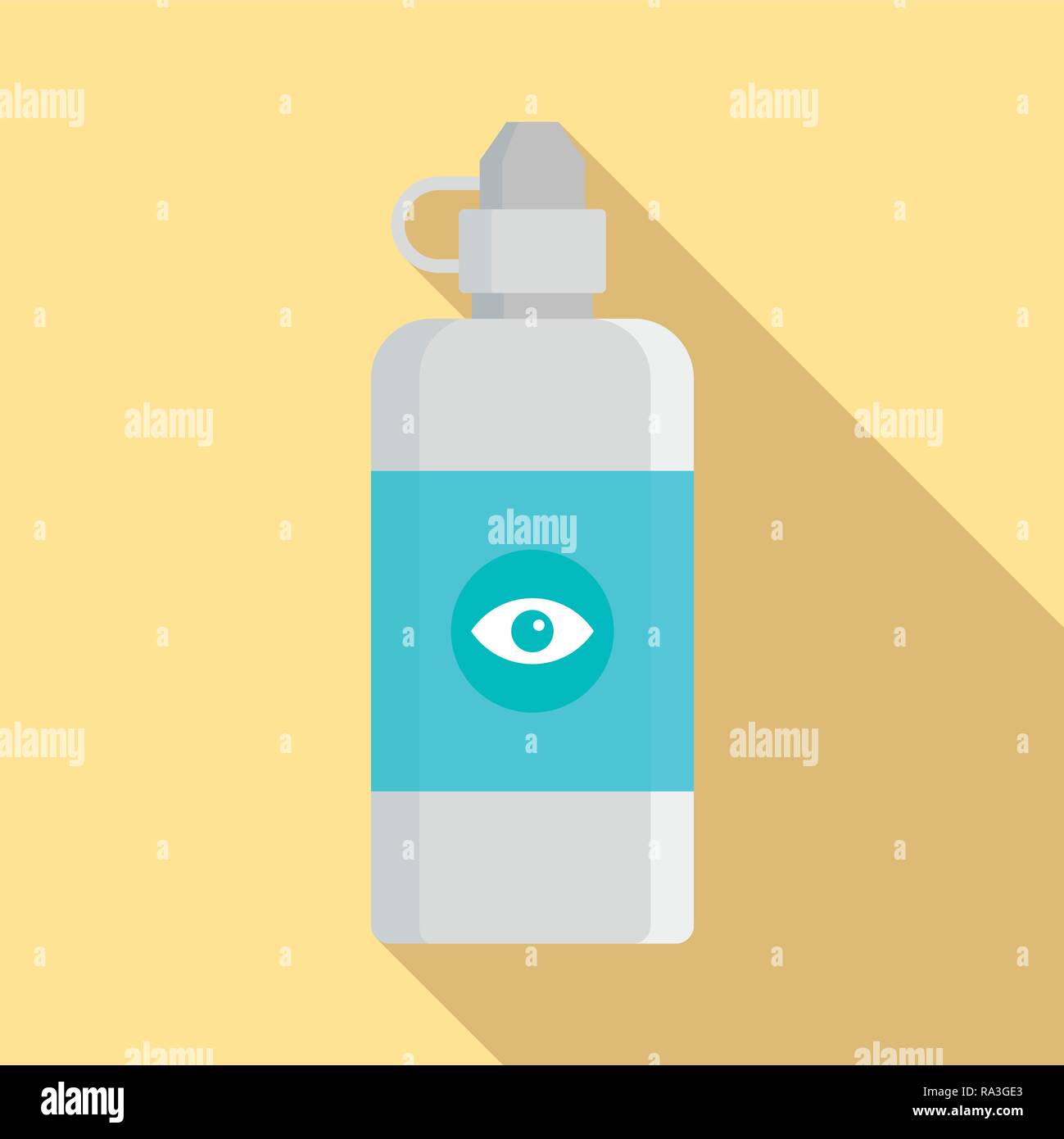 Eye clean lotion icon. Flat illustration of eye clean lotion vector ...