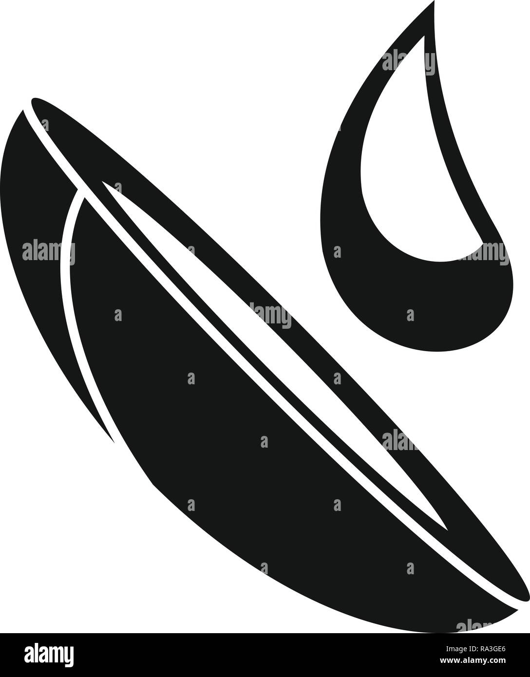 Drop contact lens icon. Simple illustration of drop contact lens vector ...