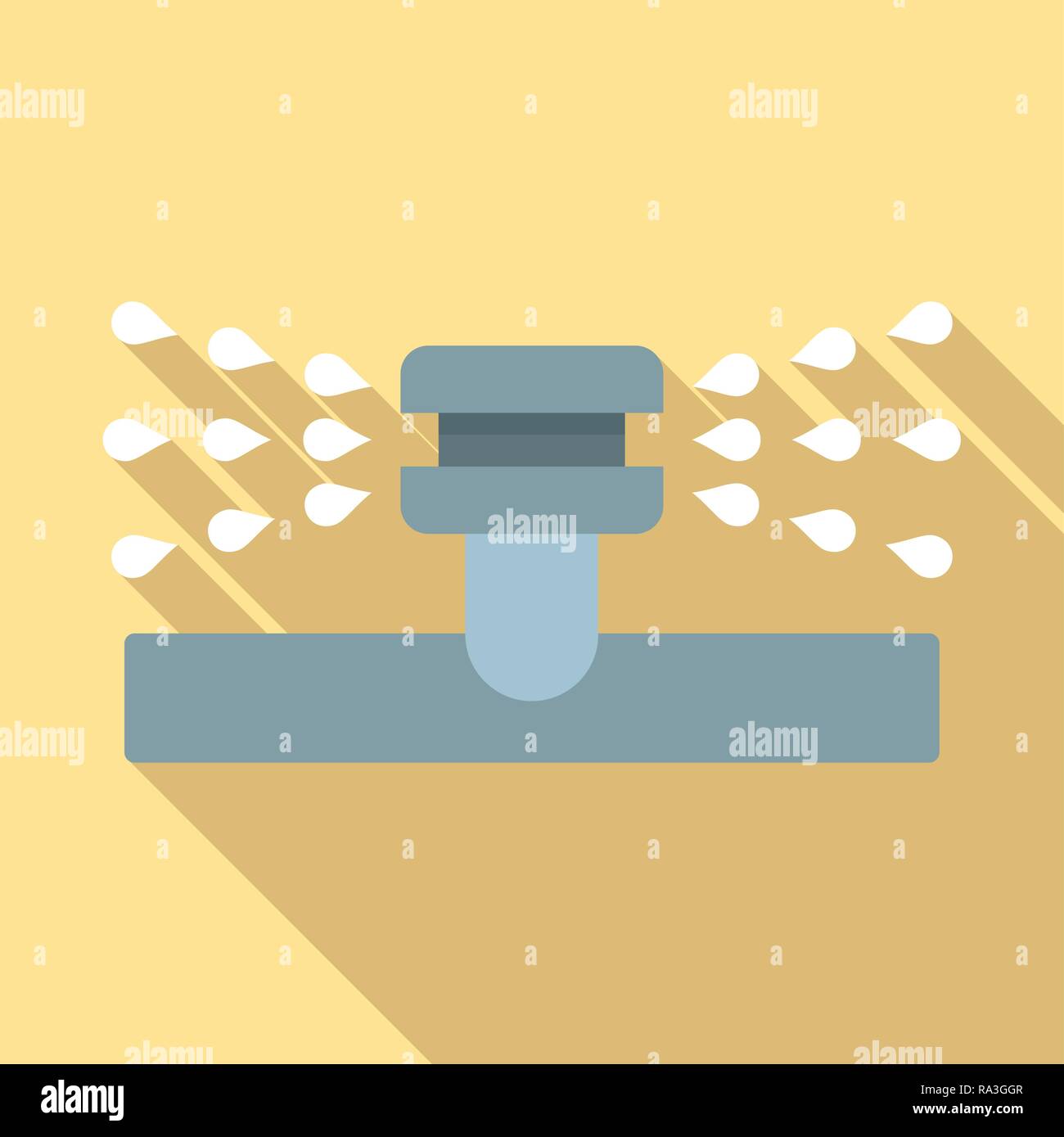 Water sprinkler icon. Flat illustration of water sprinkler vector icon
