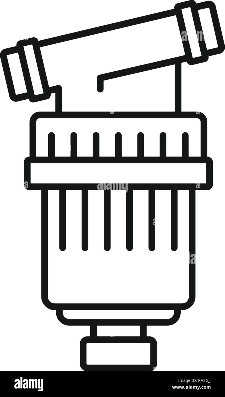 Irrigation filter icon. Outline irrigation filter vector icon for web design isolated on white background Stock Vector