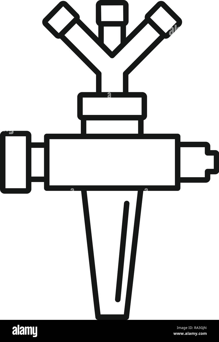 Sprinkler icon. Outline sprinkler vector icon for web design isolated ...