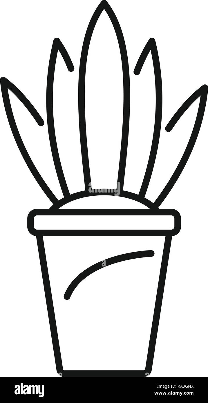 Flower Pot Icon Outline Flower Pot Vector Icon For Web Design