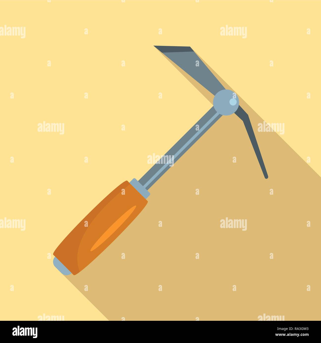 Hand shovel dig icon. Flat illustration of hand shovel dig vector icon
