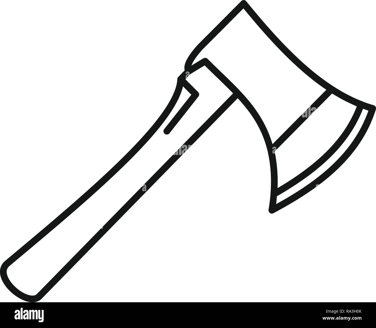 Home axe icon. Outline home axe vector icon for web design isolated on