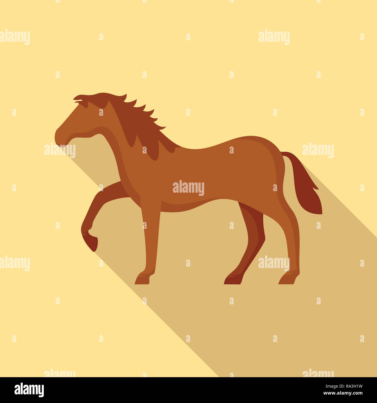 Riding horse icon. Flat illustration of riding horse vector icon for