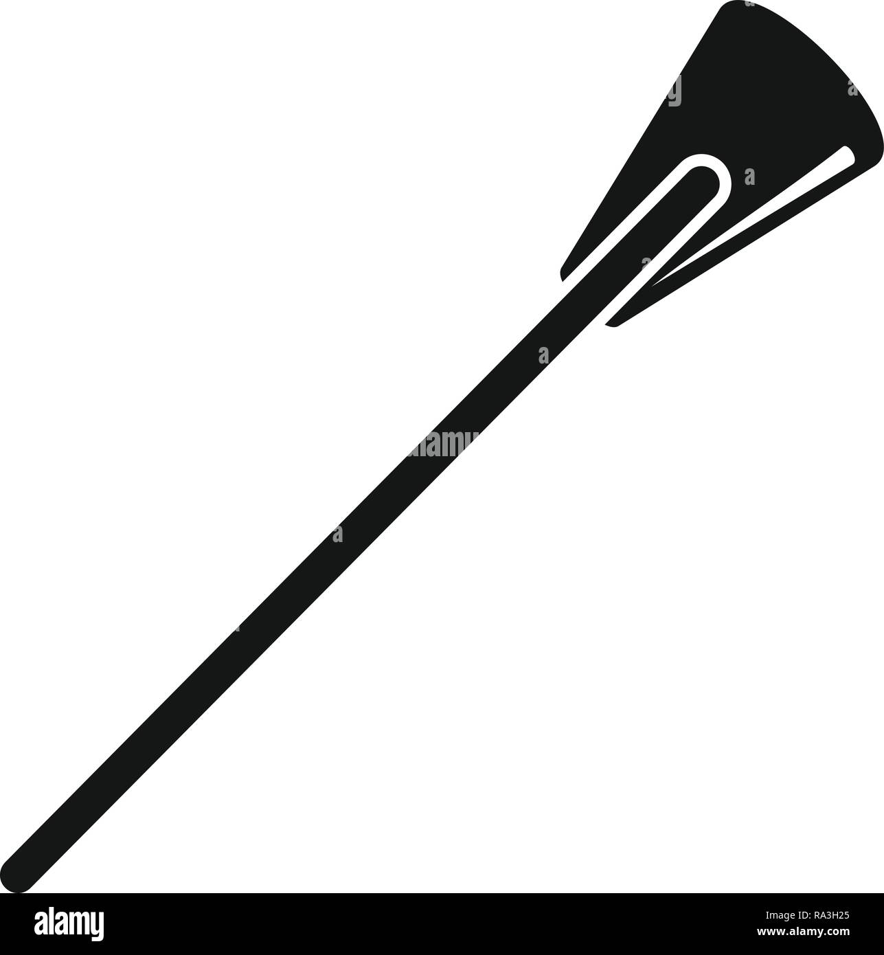 Jockey whip icon. Simple illustration of jockey whip vector icon for
