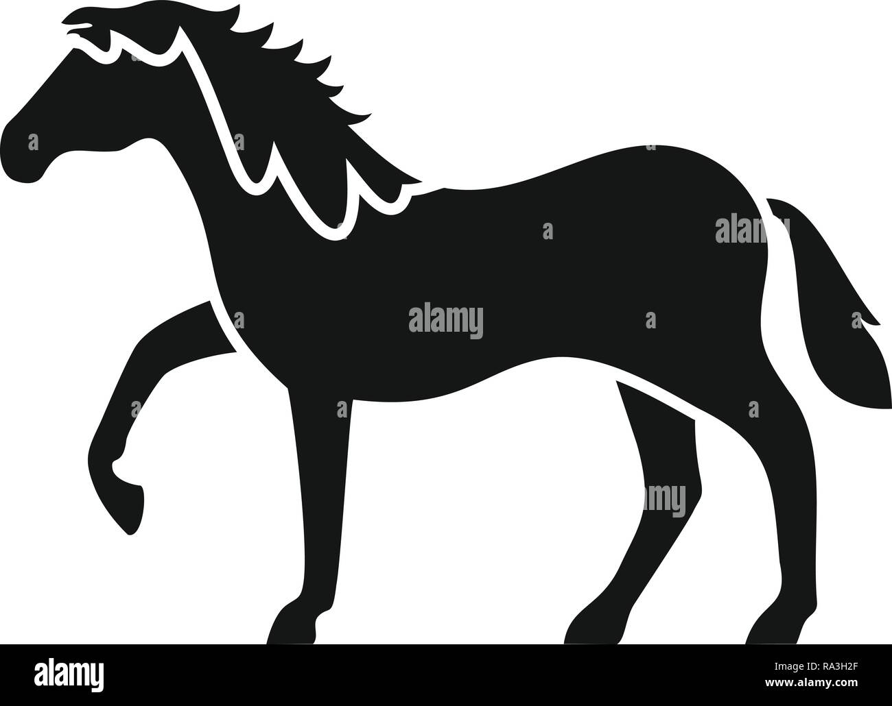 Riding horse icon. Simple illustration of riding horse vector icon for