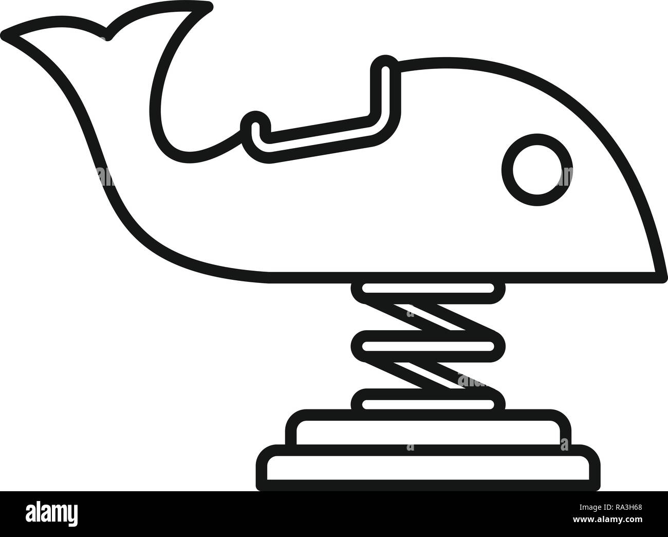 Whale amusement ride icon. Outline whale amusement ride vector icon for web design isolated on white background Stock Vector