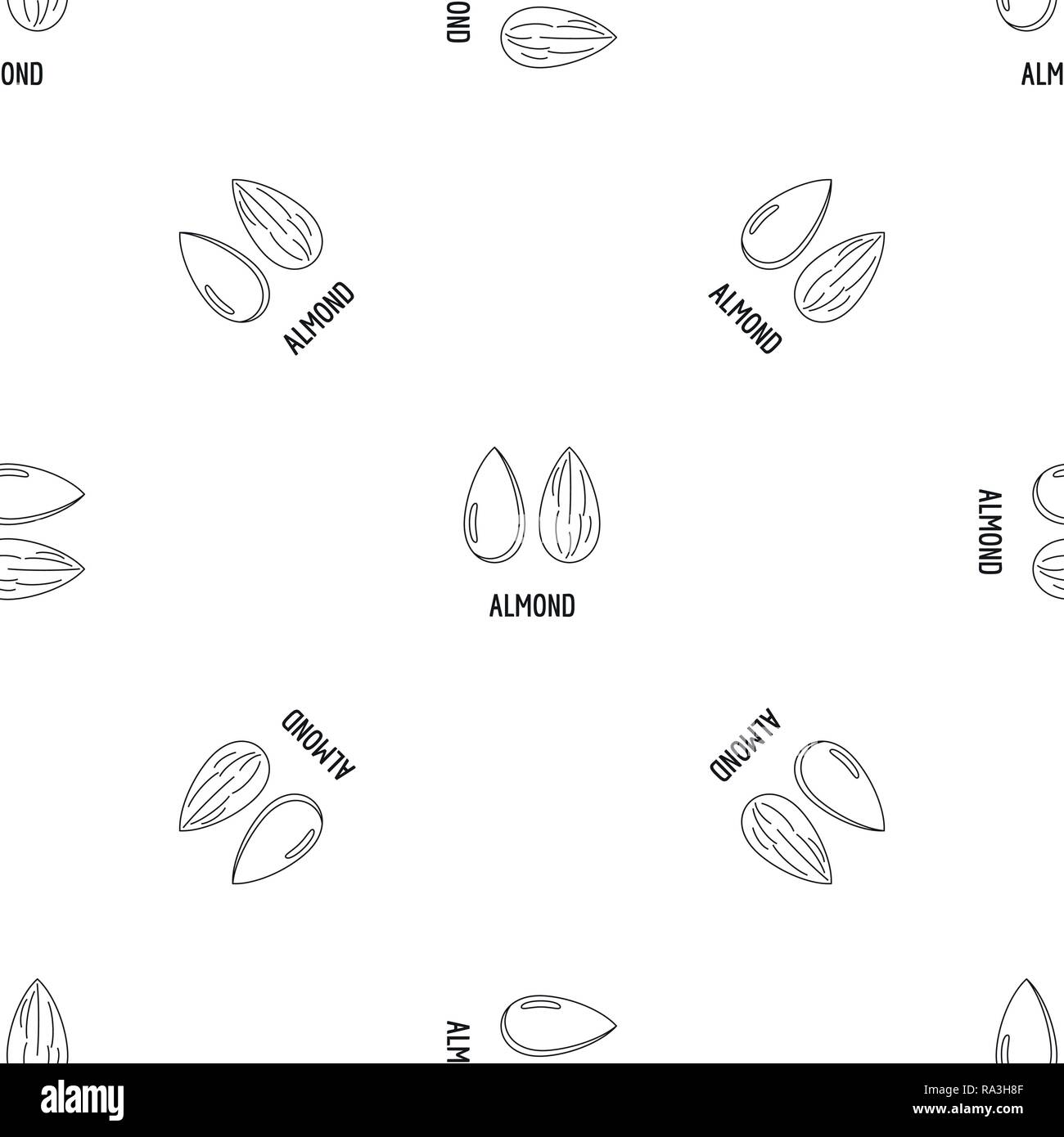 Almond icon. Outline illustration of almond vector icon for web design ...
