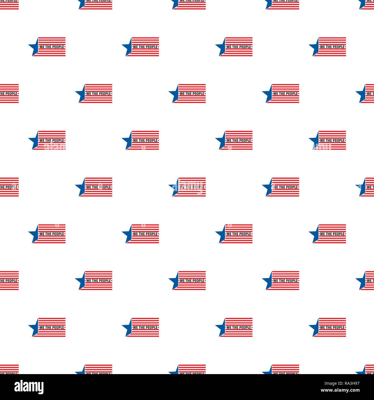 Constitution day we usa people pattern seamless vector repeat for any web design Stock Vector