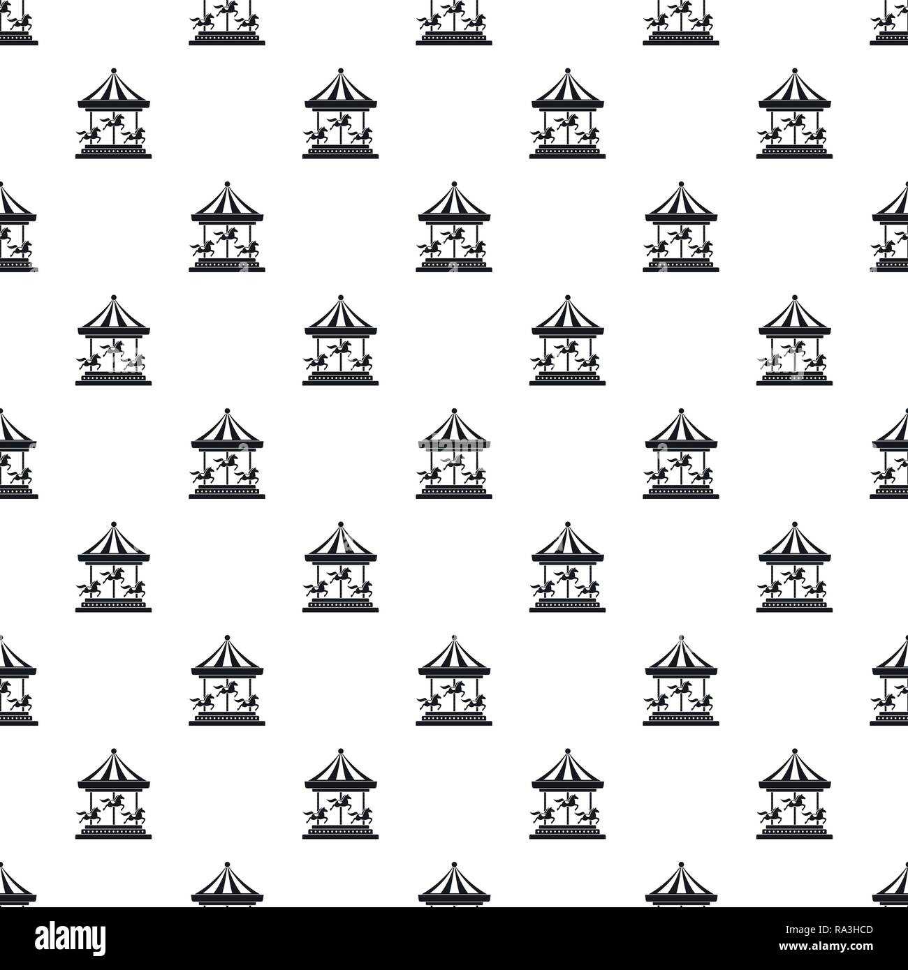 Horse carousel pattern seamless vector repeat geometric for any web design Stock Vector