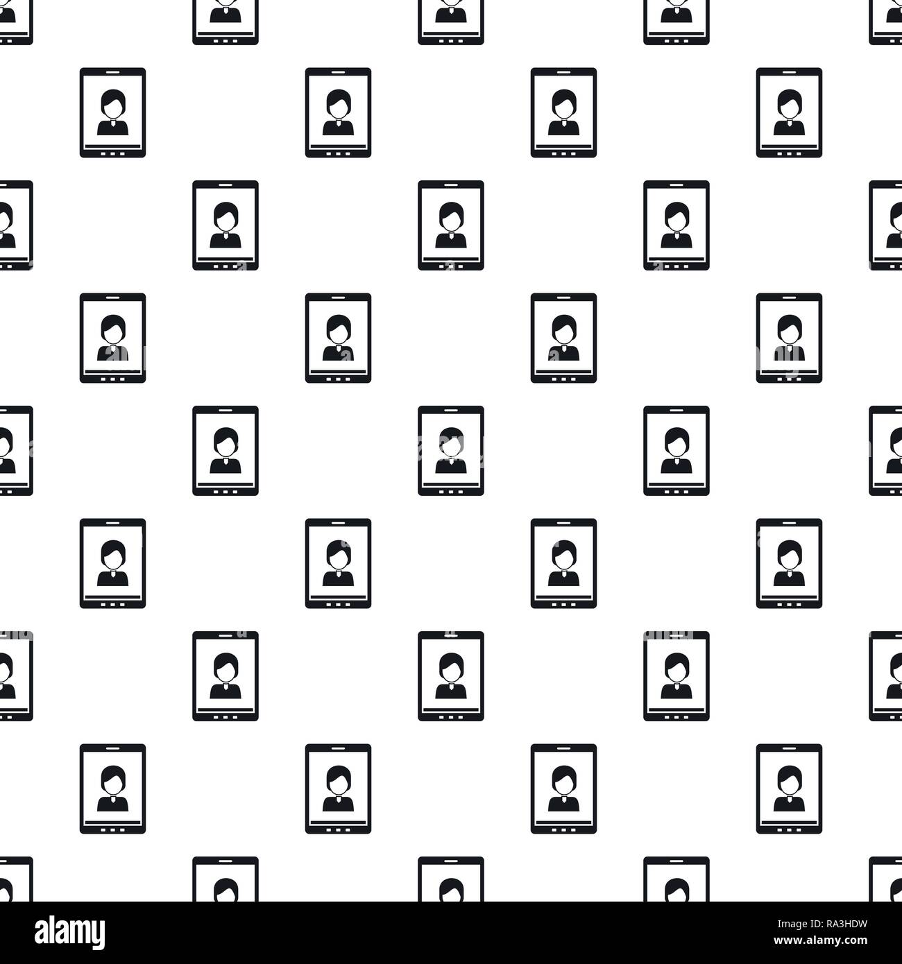 Device video call pattern seamless vector repeat geometric for any web design Stock Vector