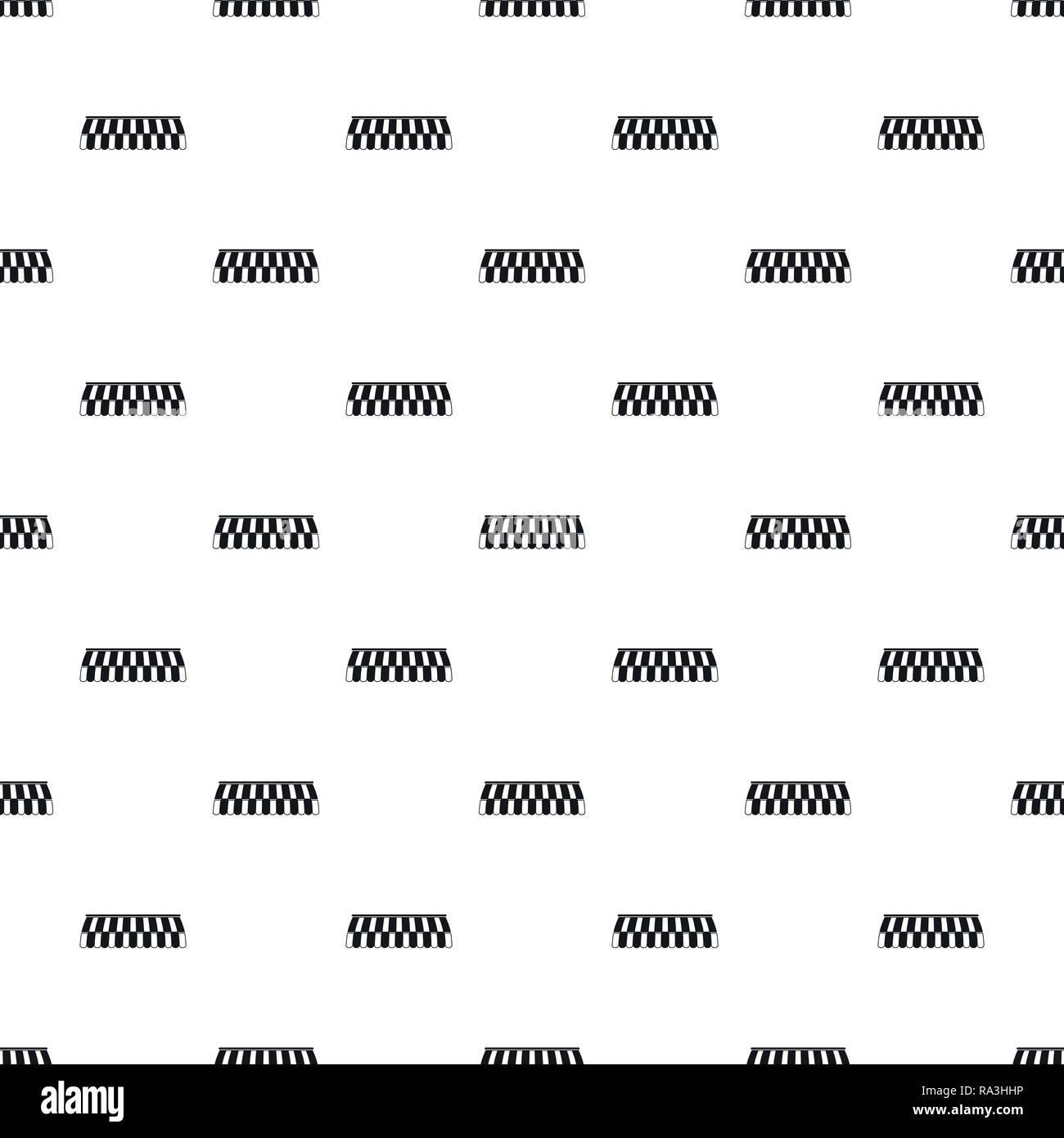 Awning shop tent pattern seamless vector repeat geometric for any web design Stock Vector