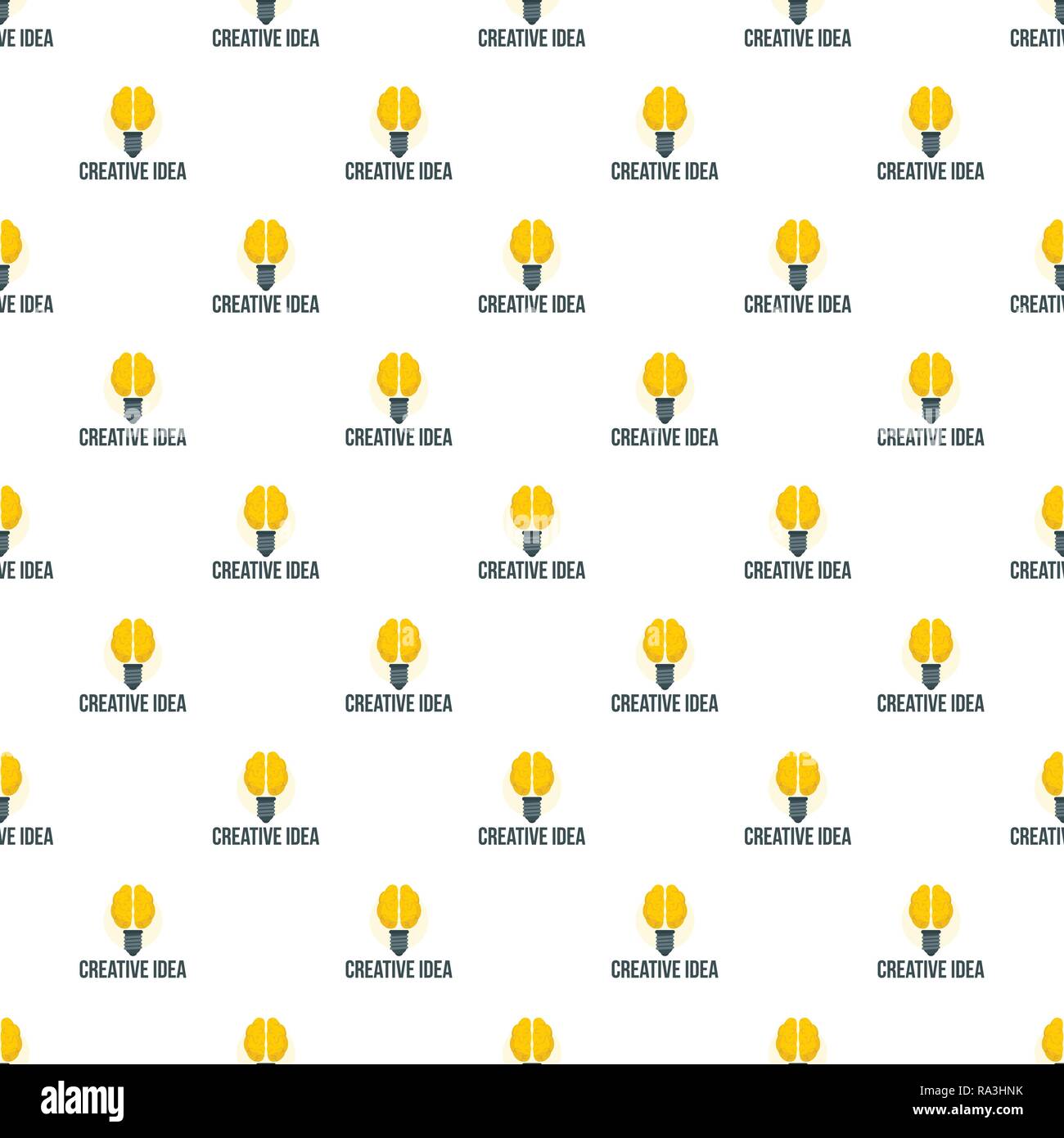 Mental creative idea pattern seamless vector repeat for any web design Stock Vector