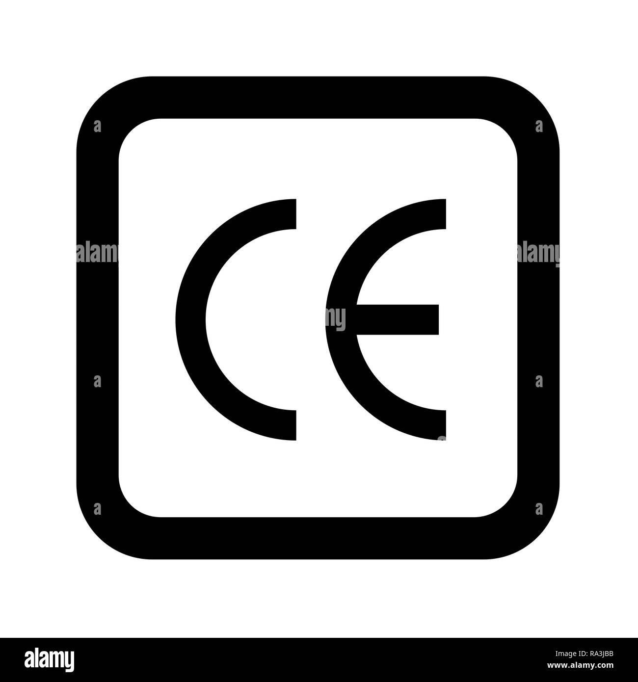 CE mark and symbol icon Stock Photo