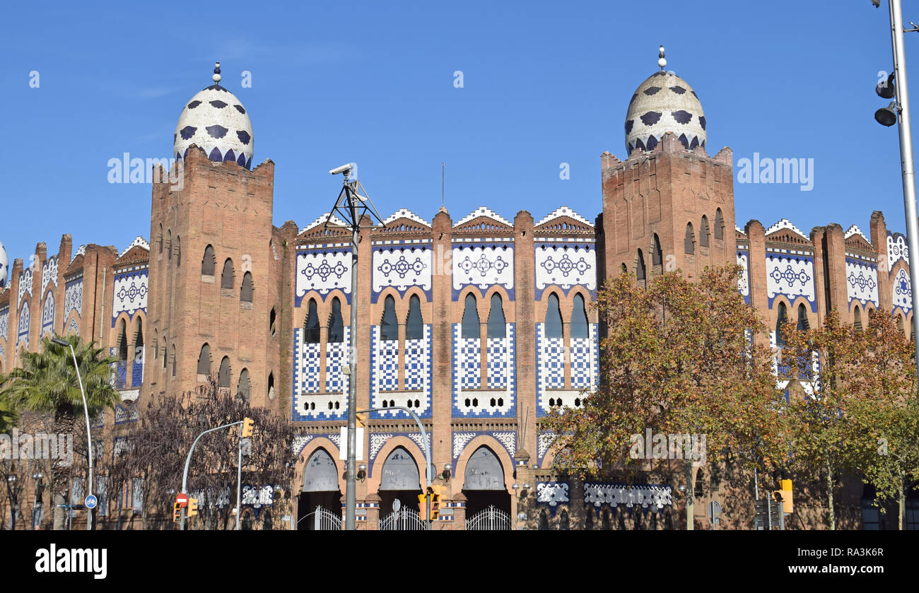 Plaza de Toros Monumental, in Barcelona Stock Photo