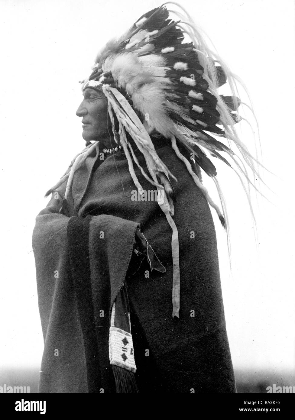 Indian Chief Lazy Boy ca. 1914 Stock Photo